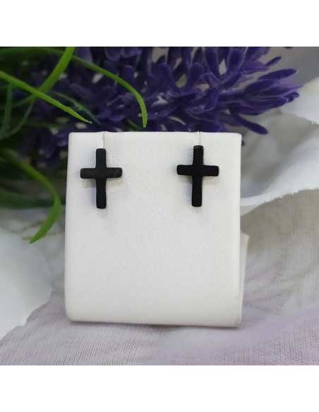 Lotus Style LS2227-4 Men´s Earrings Cruz Negra