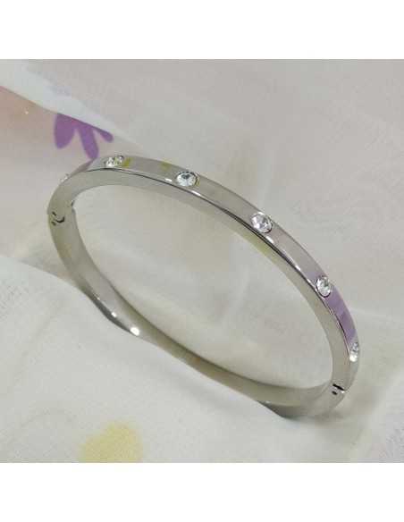 Lotus Style Pulsera Caña Circonitas