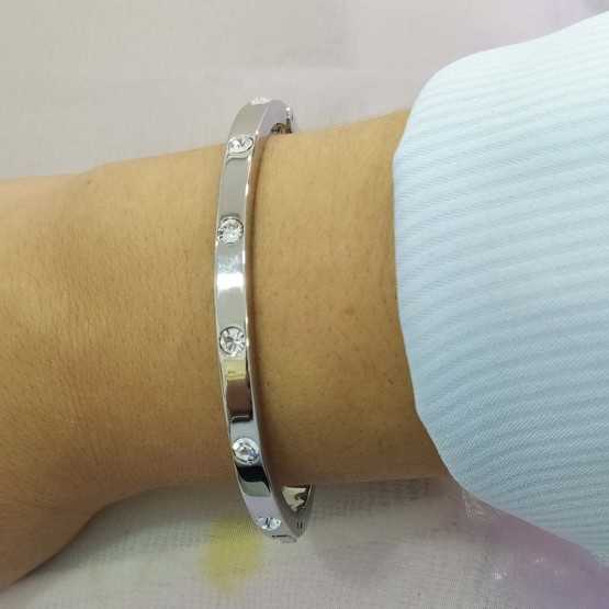 Lotus Style Pulsera Caña Circonitas