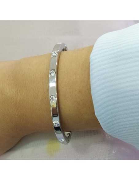 Lotus Style Pulsera Caña Circonitas