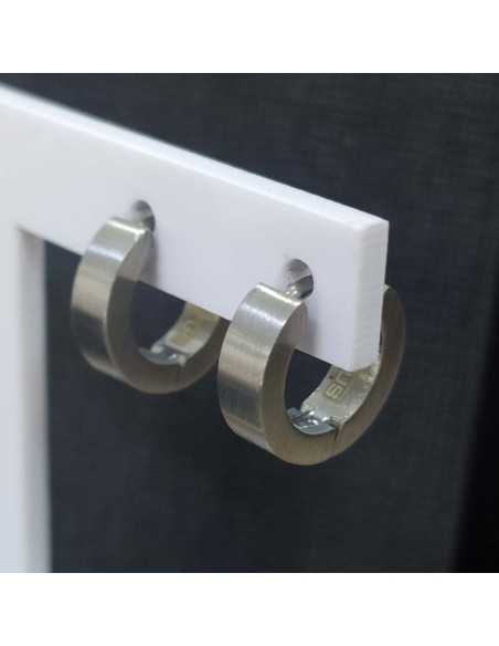 Lotus Style LS2160-4 Men´s Earrings Aro Mate/Brillo