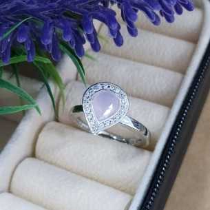 Lotus Silver Anillo Gota Rosa