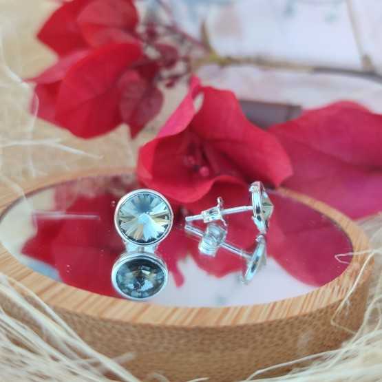 Liska Pendientes Cristales Redondos...