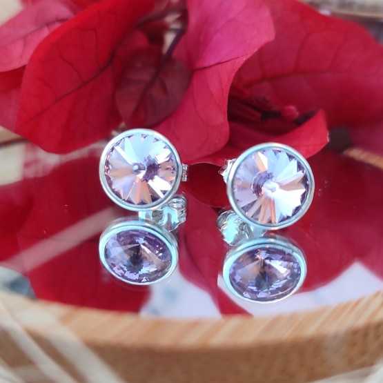 Liska Pendientes Cristales Redondos...