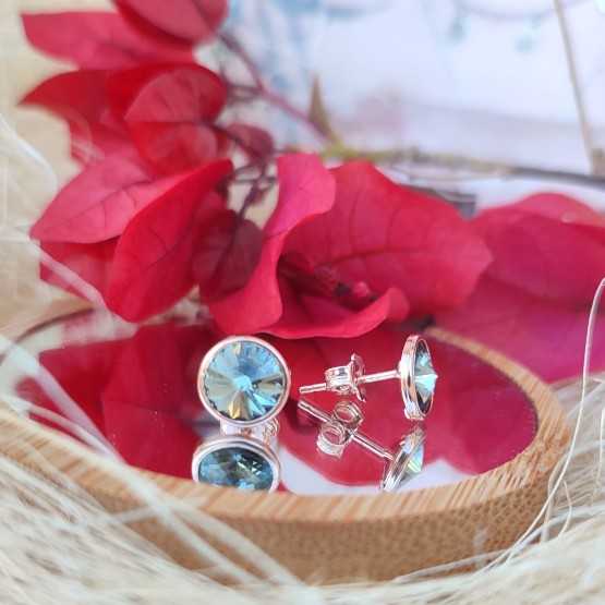 Liska Pendientes Cristales Redondos...