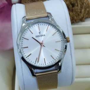 Festina BoyFriend Cadena Milanesa Chapado Rosa