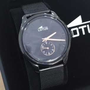 Lotus Minimalist Cadena Milanesa Negro