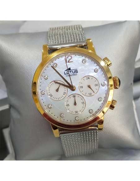 Lotus Trendy Crono Cadena Milanesa Rosa