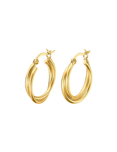 Lotus Silver Hoops Cruzados