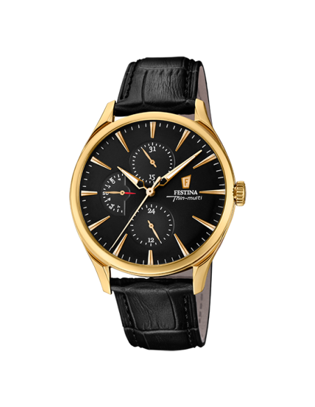 Festina Multifunción Esf. Negro/ Dorado