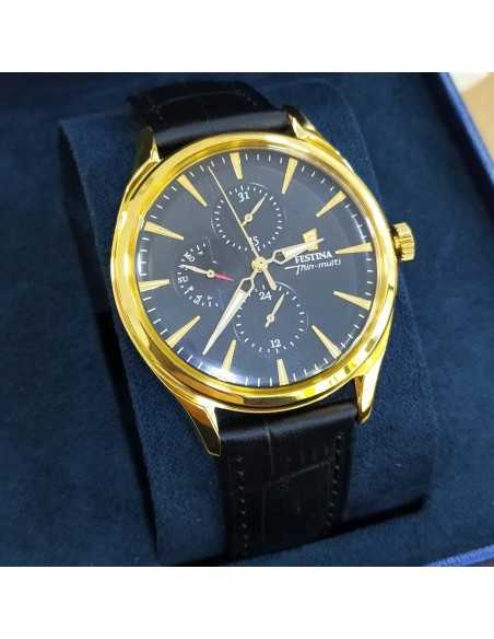 Festina Multifunción Esf. Negro/ Dorado