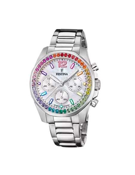 Festina Chrono Sra. Esf. Plata Multicolor
