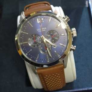 Festina Timeless Crono Marrón Esf. Azul