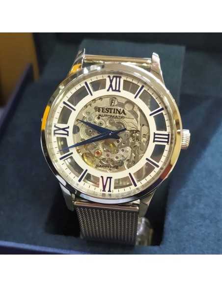 Festina Automático Esqueleto Cristal Zafiro