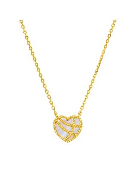 Marea Gargantilla Corazón Nácar Dorado