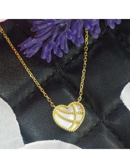 Marea Gargantilla Corazón Nácar Dorado