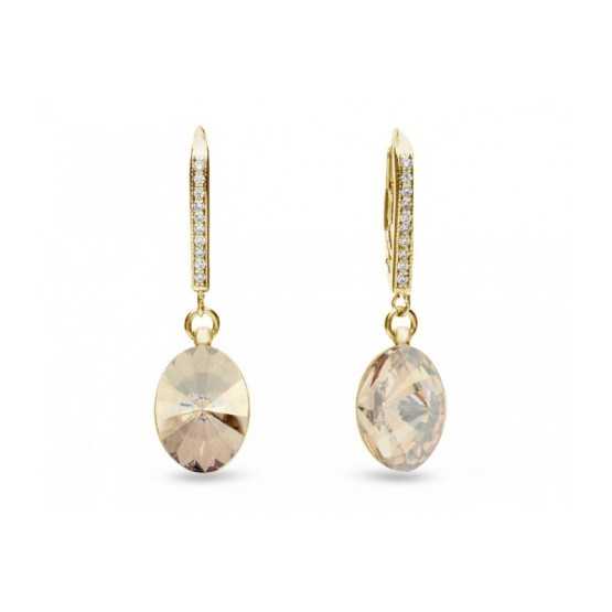 Liska Pendientes Cristal Champagne
