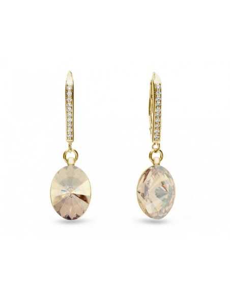 Liska Pendientes Cristal Champagne