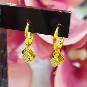 Amagoa Pendientes Aro Rombos