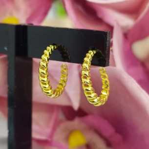 Amagoa Pendientes Semi Aro Rizados