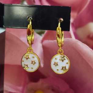 Amagoa Pendientes Aro Estrellas