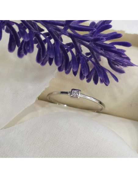 Amagoa Anillo Solitario Liso