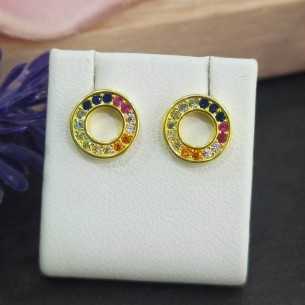 Towanda Pendientes Redondos Circonitas