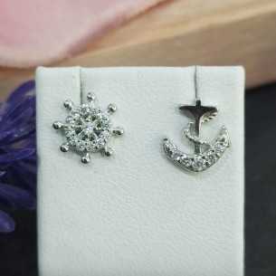 Towanda Pendientes Timón y Ancla