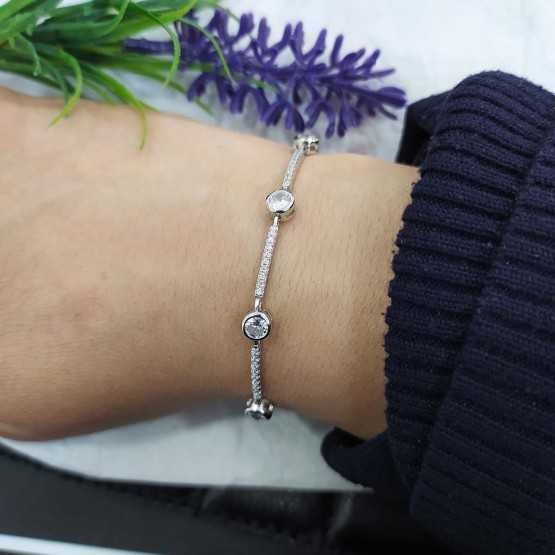Towanda Pulsera Chatón Semi Rígida
