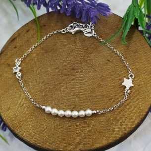 Towanda Pulsera Estrella y Perlas