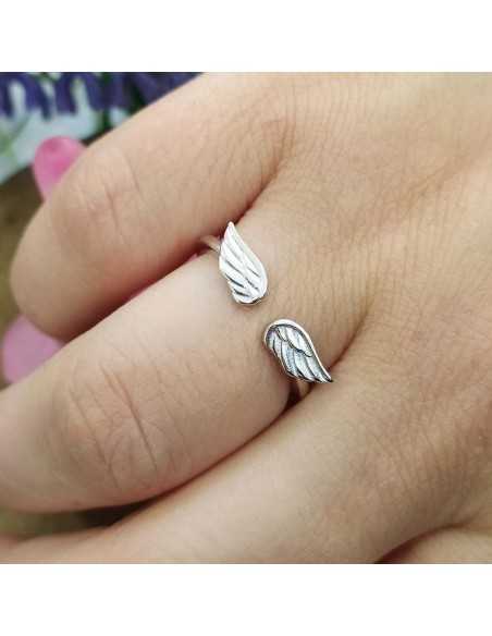 Towanda Anillo Abierto Alas de Ángel