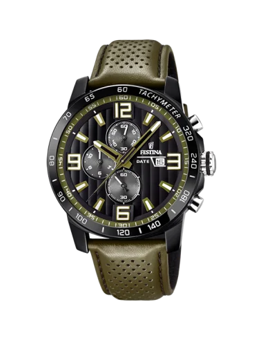 Festina Crono The Originals Correa Piel Verde