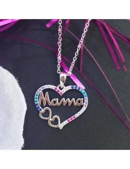 Lotus Silver Gargantilla Corazón Mamá Color