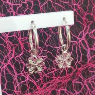 Towanda Pendientes Aro Trébol