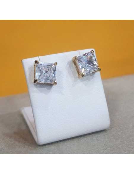 Lotus Style LS2166-4 Men´s Earrings Circonita Cuadrado