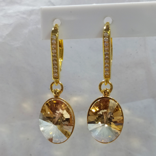 Liska Pendientes Cristal Champagne
