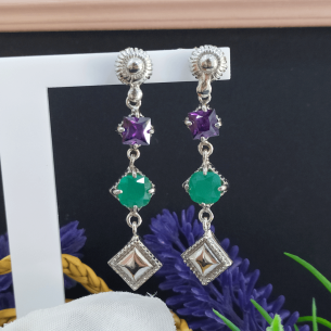 Aragón Carmona Pendientes Largos Cristal