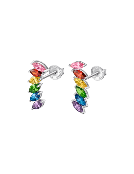 Lotus Silver Pendientes Arcoíris Trepadores