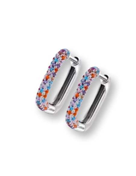 Lotus Silver Rainbow Rectangular Circonitas