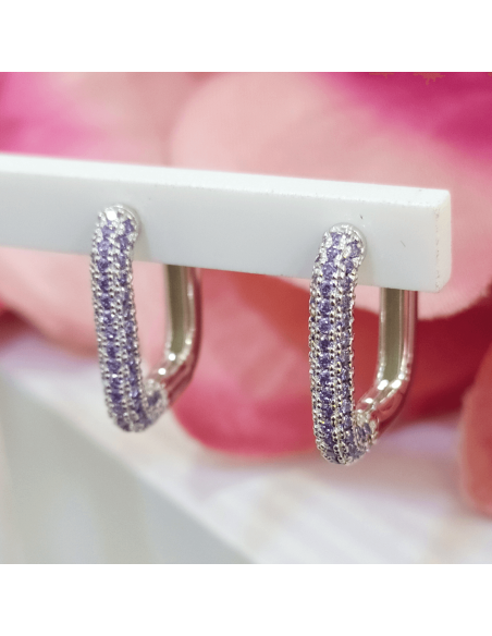 Lotus Silver Rainbow Rectangular Circonitas