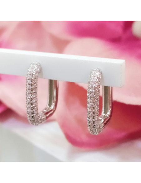 Lotus Silver Rainbow Rectangular Circonitas