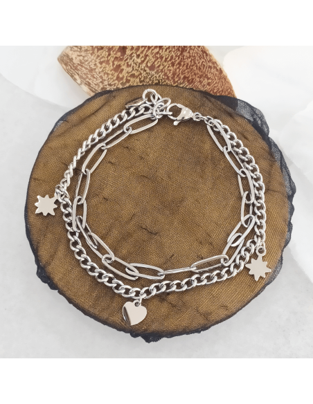 Lotus Style LS2313-2 Woman´s Heart Doble Colgantes Motivos