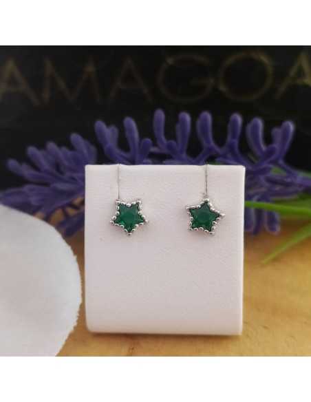 Amagoa Pendientes Estrella Tuerca