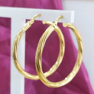 Pendientes Aros Rizados Dorados