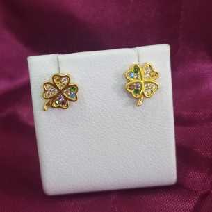 Pendientes Trébol Dorados