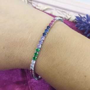 Towanda Pulsera Riviere Circonitas Multicolor