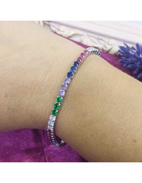 Towanda Pulsera Riviere Circonitas Multicolor