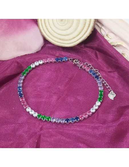 Towanda Pulsera Riviere Circonitas Multicolor