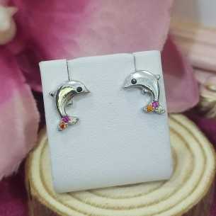 Towanda Pendientes Delfines Circonitas