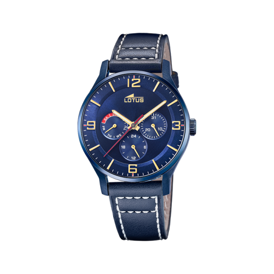 Lotus Multifunción Azul Correa Piel